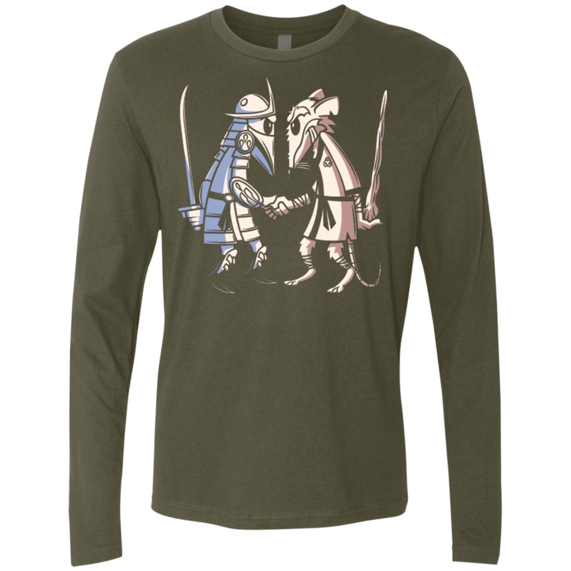 T-Shirts Military Green / Small Sensei vs Sensei Men's Premium Long Sleeve