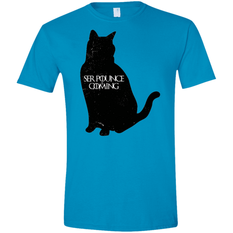 T-Shirts Sapphire / S Ser Pounce is Coming Men's Semi-Fitted Softstyle