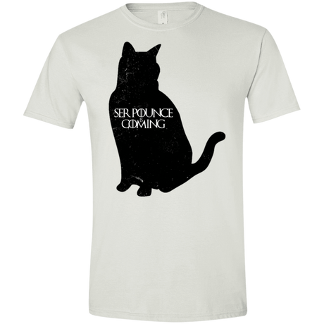 T-Shirts White / X-Small Ser Pounce is Coming Men's Semi-Fitted Softstyle