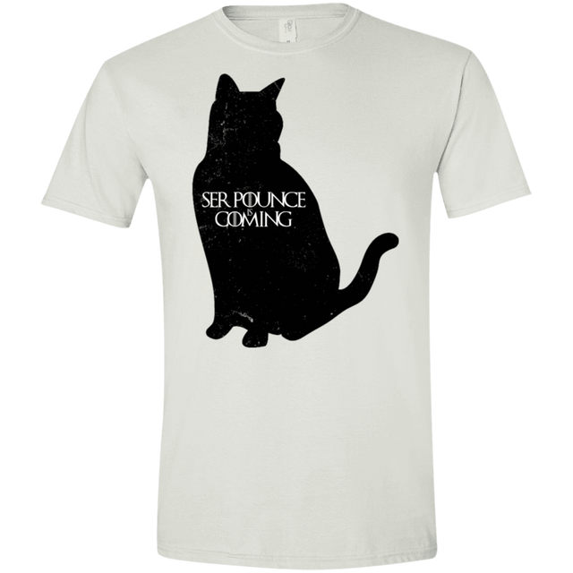T-Shirts White / X-Small Ser Pounce is Coming Men's Semi-Fitted Softstyle