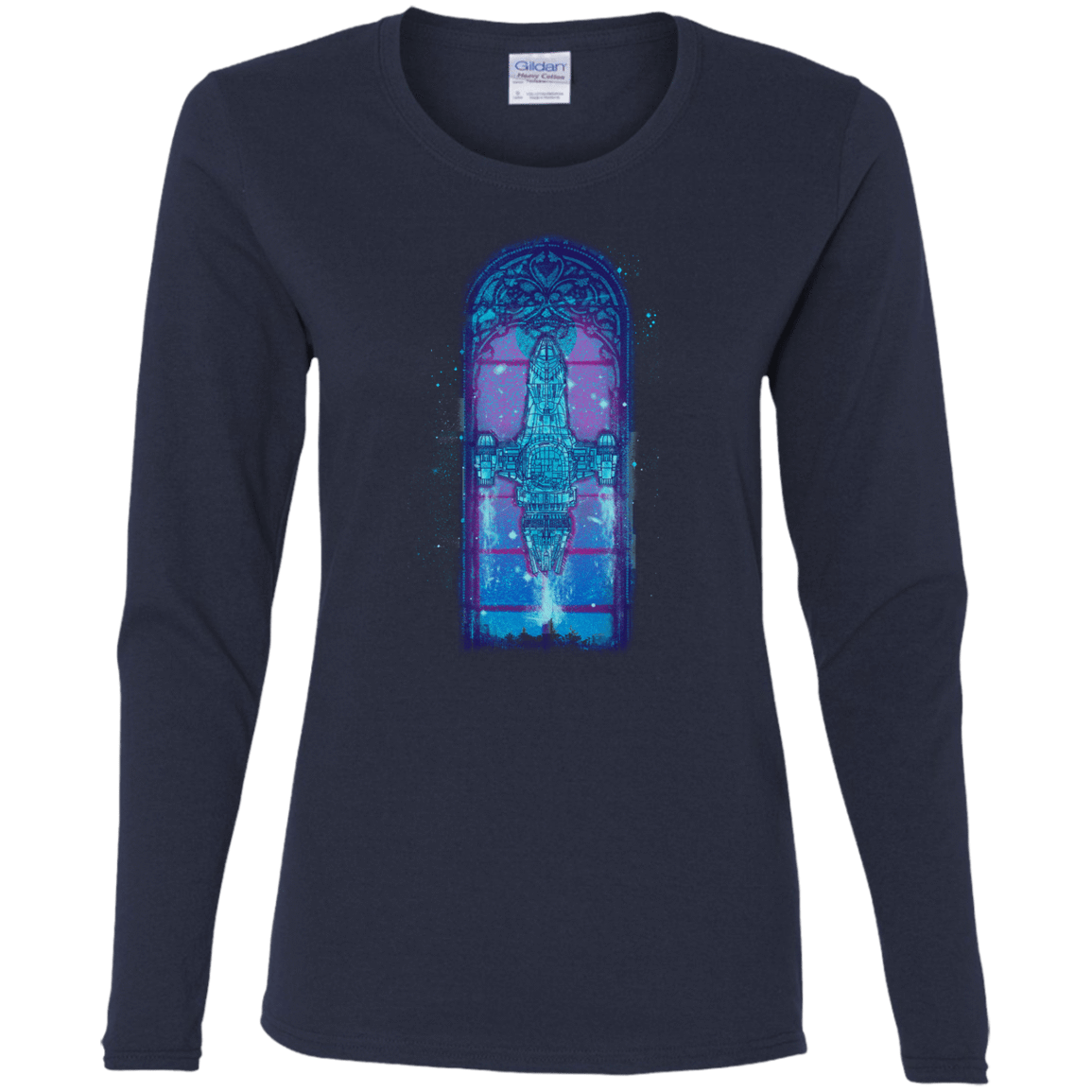 T-Shirts Navy / S Serenity Mosaica 2 Women's Long Sleeve T-Shirt