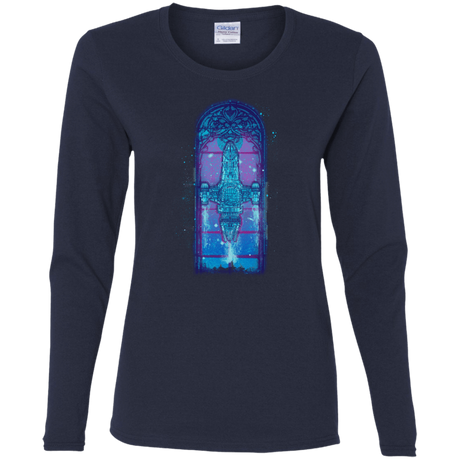 T-Shirts Navy / S Serenity Mosaica 2 Women's Long Sleeve T-Shirt
