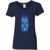 T-Shirts Navy / S Serenity Mosaica 2 Women's V-Neck T-Shirt