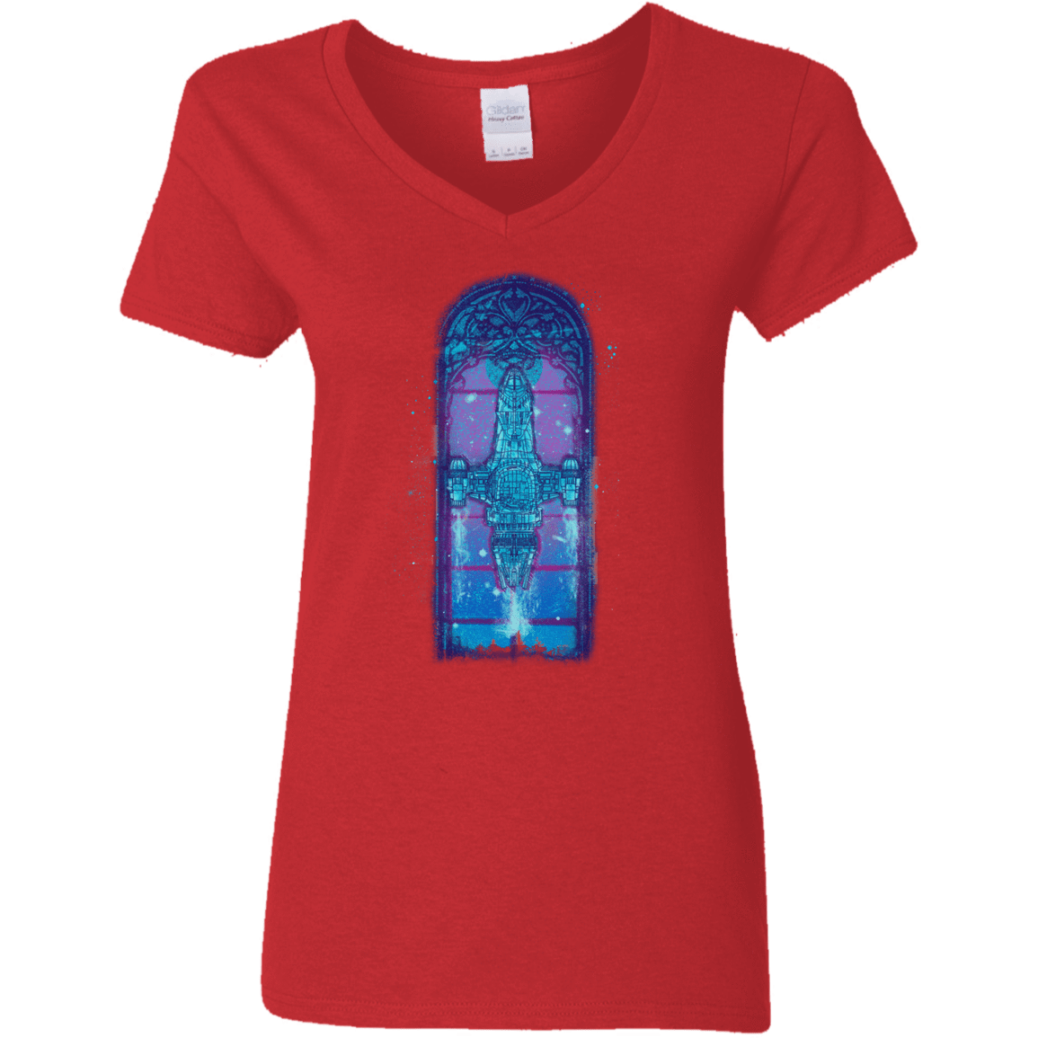 T-Shirts Red / S Serenity Mosaica 2 Women's V-Neck T-Shirt