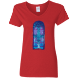 T-Shirts Red / S Serenity Mosaica 2 Women's V-Neck T-Shirt