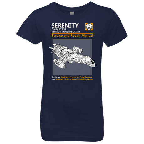T-Shirts Midnight Navy / YXS Serenity Service And Repair Manual Girls Premium T-Shirt
