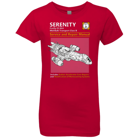 T-Shirts Red / YXS Serenity Service And Repair Manual Girls Premium T-Shirt