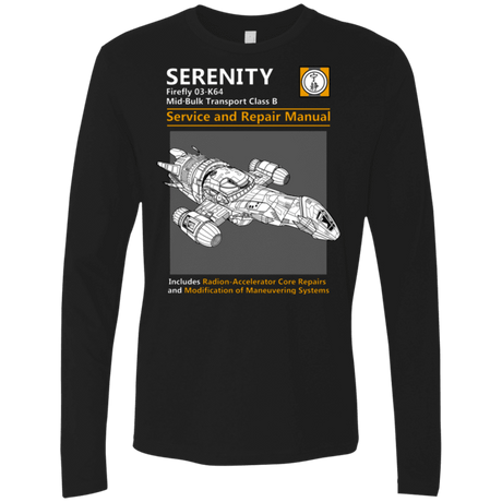 T-Shirts Black / Small Serenity Service And Repair Manual Men's Premium Long Sleeve