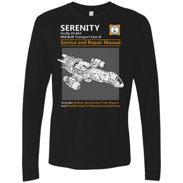 T-Shirts Black / Small Serenity Service And Repair Manual Men's Premium Long Sleeve