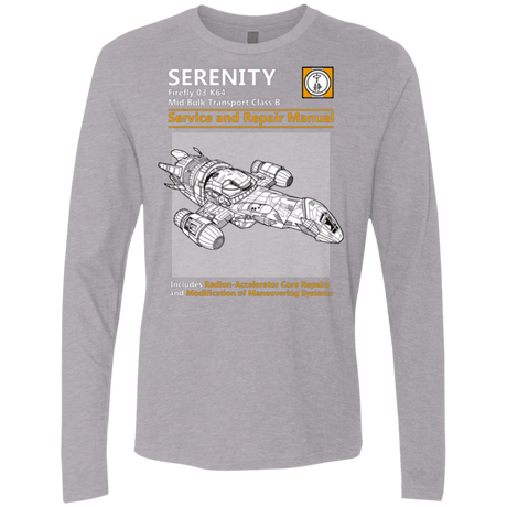 T-Shirts Heather Grey / Small Serenity Service And Repair Manual Men's Premium Long Sleeve