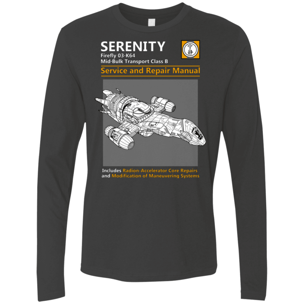 T-Shirts Heavy Metal / Small Serenity Service And Repair Manual Men's Premium Long Sleeve
