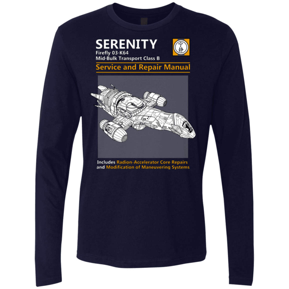 T-Shirts Midnight Navy / Small Serenity Service And Repair Manual Men's Premium Long Sleeve