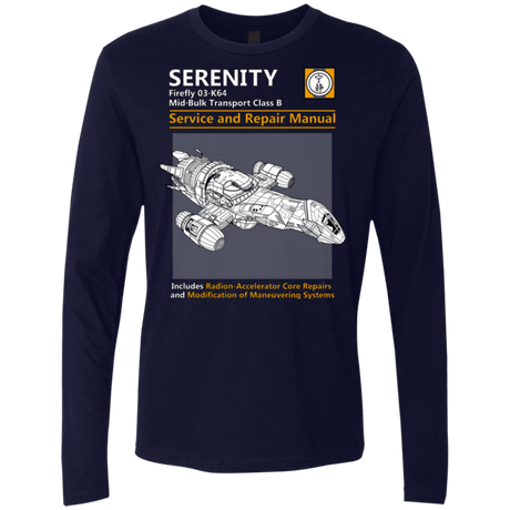 T-Shirts Midnight Navy / Small Serenity Service And Repair Manual Men's Premium Long Sleeve