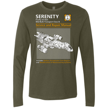 T-Shirts Military Green / Small Serenity Service And Repair Manual Men's Premium Long Sleeve