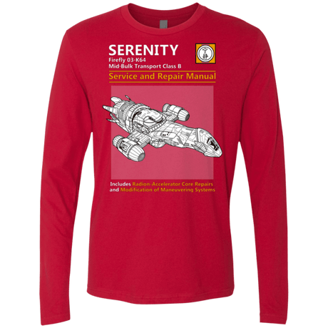 T-Shirts Red / Small Serenity Service And Repair Manual Men's Premium Long Sleeve