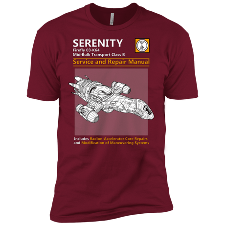T-Shirts Cardinal / X-Small Serenity Service And Repair Manual Men's Premium T-Shirt