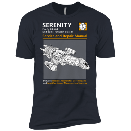T-Shirts Indigo / X-Small Serenity Service And Repair Manual Men's Premium T-Shirt