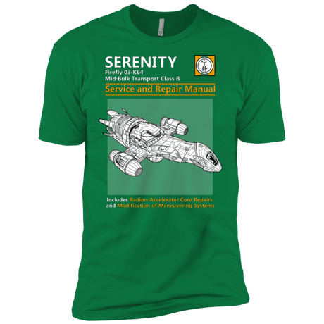 T-Shirts Kelly Green / X-Small Serenity Service And Repair Manual Men's Premium T-Shirt