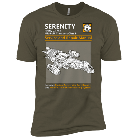 T-Shirts Military Green / X-Small Serenity Service And Repair Manual Men's Premium T-Shirt