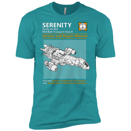 T-Shirts Tahiti Blue / X-Small Serenity Service And Repair Manual Men's Premium T-Shirt