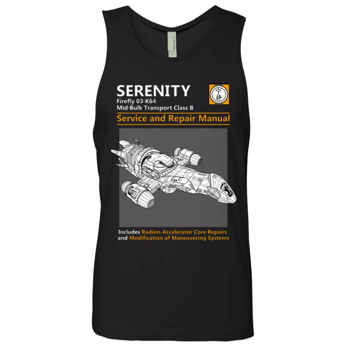 T-Shirts Black / Small Serenity Service And Repair Manual Men's Premium Tank Top
