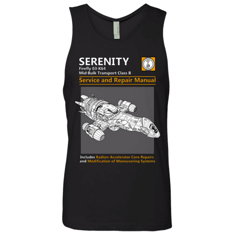 T-Shirts Black / Small Serenity Service And Repair Manual Men's Premium Tank Top