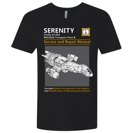 T-Shirts Black / X-Small Serenity Service And Repair Manual Men's Premium V-Neck