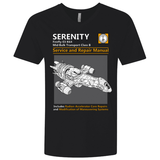 T-Shirts Black / X-Small Serenity Service And Repair Manual Men's Premium V-Neck