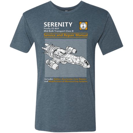 T-Shirts Indigo / Small Serenity Service And Repair Manual Men's Triblend T-Shirt