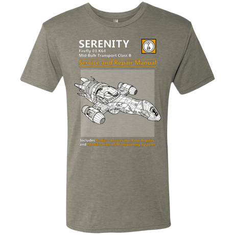 T-Shirts Venetian Grey / Small Serenity Service And Repair Manual Men's Triblend T-Shirt
