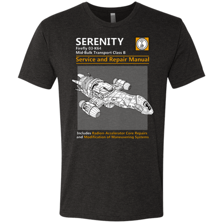 T-Shirts Vintage Black / Small Serenity Service And Repair Manual Men's Triblend T-Shirt