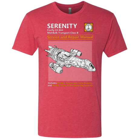 T-Shirts Vintage Red / Small Serenity Service And Repair Manual Men's Triblend T-Shirt