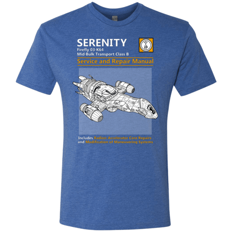T-Shirts Vintage Royal / Small Serenity Service And Repair Manual Men's Triblend T-Shirt