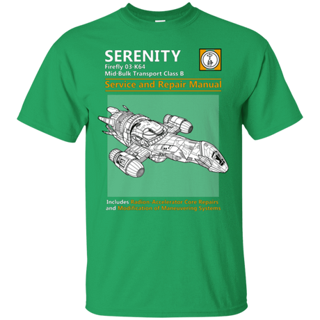 T-Shirts Irish Green / Small Serenity Service And Repair Manual T-Shirt