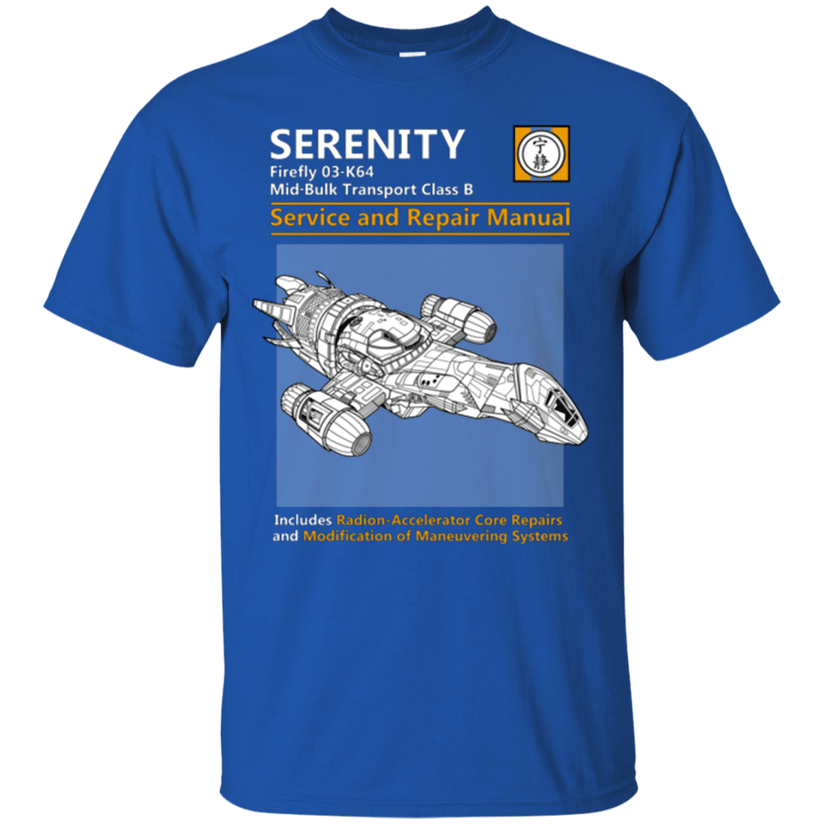 T-Shirts Royal / Small Serenity Service And Repair Manual T-Shirt