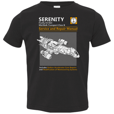 T-Shirts Black / 2T Serenity Service And Repair Manual Toddler Premium T-Shirt