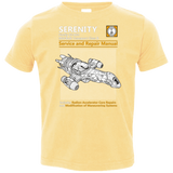 T-Shirts Butter / 2T Serenity Service And Repair Manual Toddler Premium T-Shirt