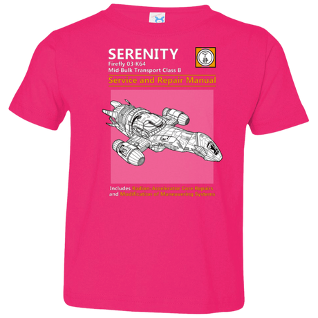 T-Shirts Hot Pink / 2T Serenity Service And Repair Manual Toddler Premium T-Shirt