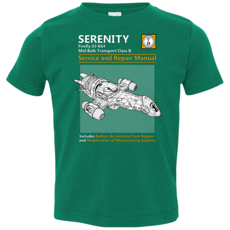 T-Shirts Kelly / 2T Serenity Service And Repair Manual Toddler Premium T-Shirt