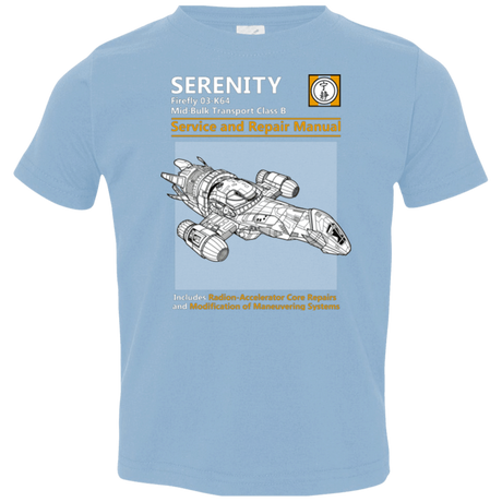 T-Shirts Light Blue / 2T Serenity Service And Repair Manual Toddler Premium T-Shirt