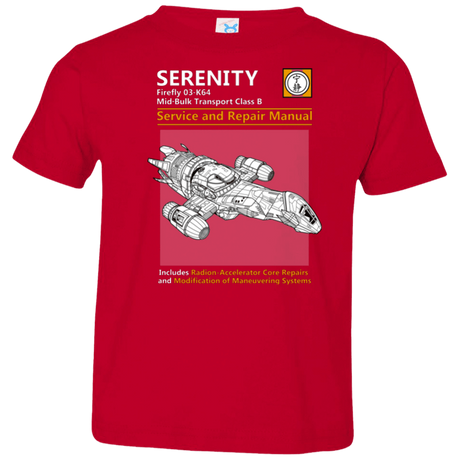 T-Shirts Red / 2T Serenity Service And Repair Manual Toddler Premium T-Shirt
