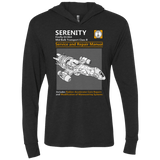 T-Shirts Vintage Black / X-Small Serenity Service And Repair Manual Triblend Long Sleeve Hoodie Tee