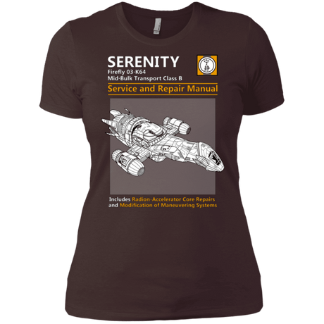 T-Shirts Dark Chocolate / X-Small Serenity Service And Repair Manual Women's Premium T-Shirt