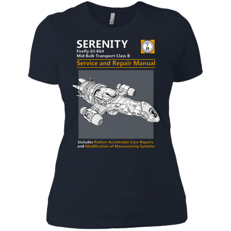 T-Shirts Midnight Navy / X-Small Serenity Service And Repair Manual Women's Premium T-Shirt