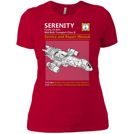 T-Shirts Red / X-Small Serenity Service And Repair Manual Women's Premium T-Shirt