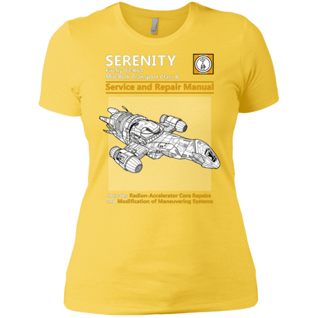 T-Shirts Vibrant Yellow / X-Small Serenity Service And Repair Manual Women's Premium T-Shirt