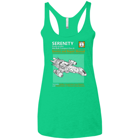 T-Shirts Envy / X-Small Serenity Service And Repair Manual Women's Triblend Racerback Tank