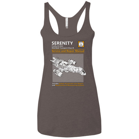 T-Shirts Macchiato / X-Small Serenity Service And Repair Manual Women's Triblend Racerback Tank