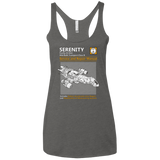 T-Shirts Premium Heather / X-Small Serenity Service And Repair Manual Women's Triblend Racerback Tank