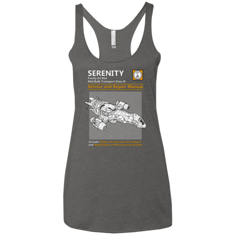 T-Shirts Premium Heather / X-Small Serenity Service And Repair Manual Women's Triblend Racerback Tank
